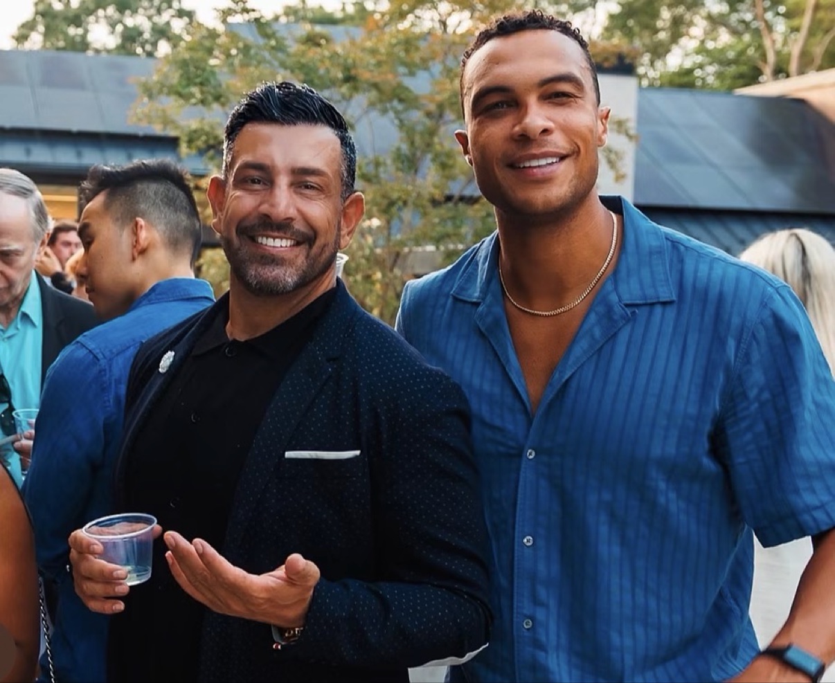 Richie Hosein with Dale Moss in the Hamptons