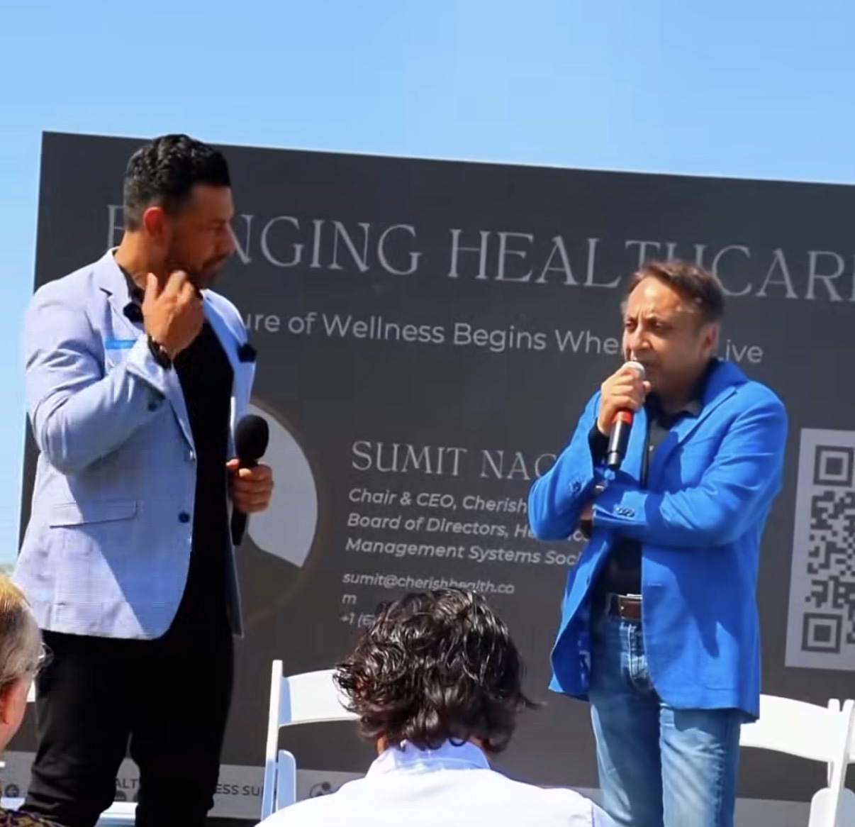 Richie Hosein on stage with Sumit Nagpal, Chairman and CEO of Cherish